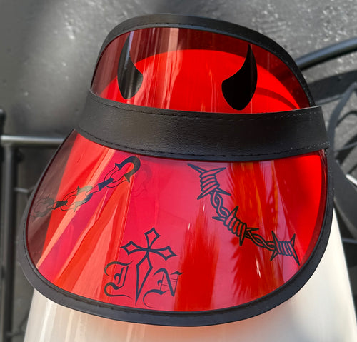 Black Gothic Visor Hat